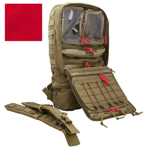 TACOPS™ M-10 Echo Medical Backpacks (2 Vinyl Square Pouches and 2 Mesh Rectangle Pouches)