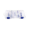 Adjustable Compartment Box, Translucent, 1 1/2in H, 9 3/4in L, 5in W