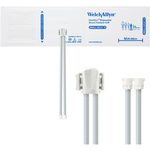 FlexiPort® Disposable Blood Pressure Cuffs with 2-Tube Female Locking Connectors