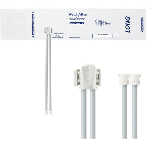 FlexiPort® Disposable Blood Pressure Cuffs with 2-Tube Female Locking Connectors