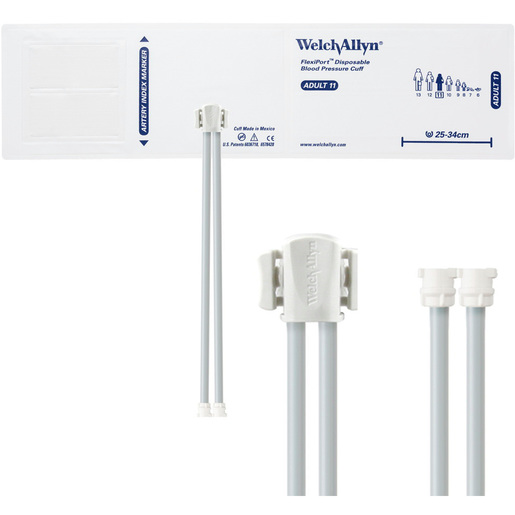 FlexiPort® Disposable Blood Pressure Cuffs with 2-Tube Female Locking Connectors