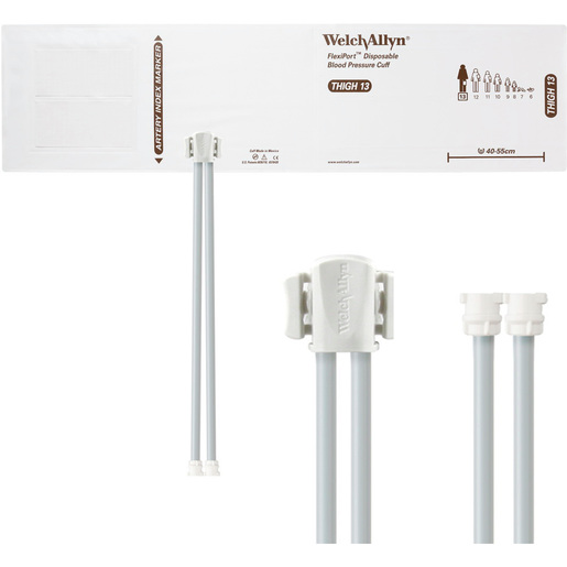 FlexiPort® Disposable Blood Pressure Cuffs with 2-Tube Female Locking Connectors