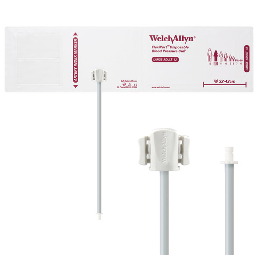 FlexiPort® Disposable Blood Pressure Cuffs with Single Tube Bayonet Type Connector