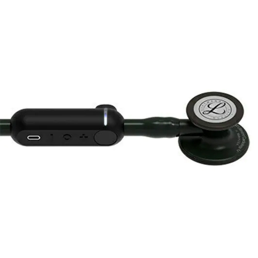 3M™ Littmann® CORE Digital Stethoscope, Chest Piece, Tube, Stem and Headset, Black, 27 inch