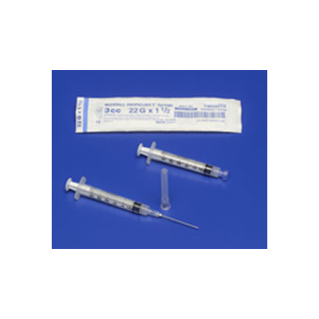 Syringes with Needle, Luer-lock Tip, 3cc