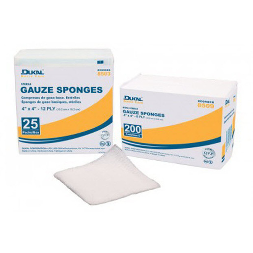 Gauze Sponge, 8-ply, 2in x 2in