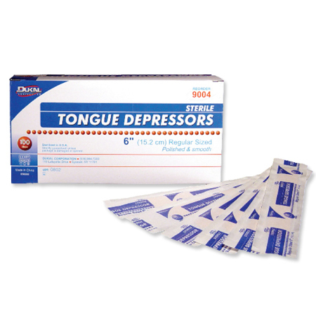 Tongue Depressors Wood, Sterile Senior 6 10/100/Cs