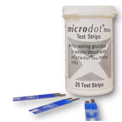 Microdot Xtra Test Strips, 25 Count Bottle