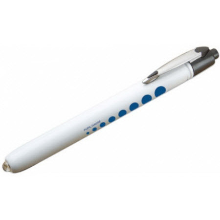 Metalite™ Reusable Penlight, White with Pupil Gauge, 5-3/4in L x 1/2in D