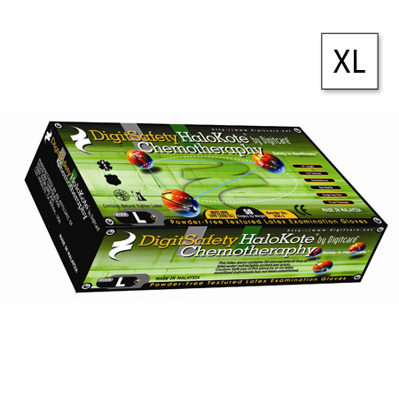 Microflex® DigitSafety HaloKote™ Latex Exam Gloves, Green