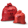 Biohazardous Waste Bag, Red with Black, 1 to 3gal, 11in x 14in, 1.5mil Gauge