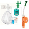 O2-MAX® Fixed System with Adult Medium BiTrac ED Mask, 10cmH2O Valve, Expandable Tubing, Filter, Nebulizer included, Chemtron Quik-Connect