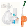 O2-MAX® Fixed System with Adult Large BiTrac ED Mask, 10cmH2O Valve, Expandable Tubing, Filter, Nebulizer included