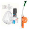 O2-MAX® Fixed System with Adult Large BiTrac ED Mask, 5-SET (5/7.5/10/12.5/15 cmH2O) Valve, Expandable Tubing, Filter, Nebulizer Included