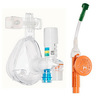 O2-MAX® Fixed System with Adult Medium BiTrac ED Mask, 5-SET (5/7.5/10/12.5/15 cmH2O) Valve, Expandable Tubing, Filter, Nebulizer Included, Ohmeda Quik-Connect