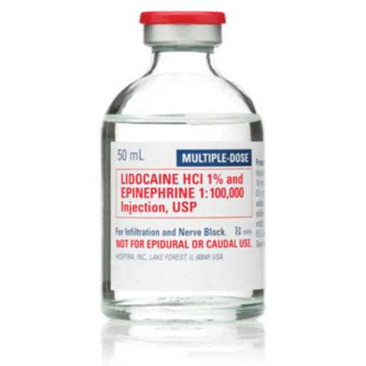 Lidocaine HCl 1%, 10mg/mL, 50mL Vial, with Epinephrine