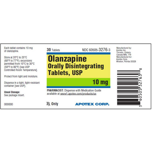 Olanzapine, 10mg, 30 Tablets