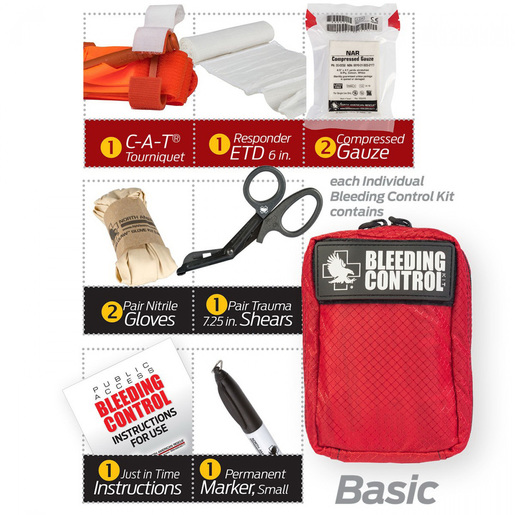 Public Access Individual Bleeding Control Kit, Basic