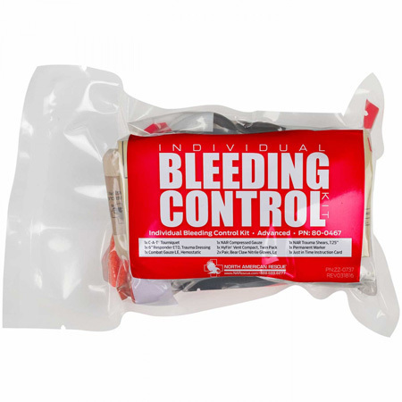Public Access Bleeding Control Pack, Advanced, Vacuum Sealed
