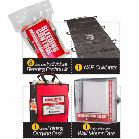 Public Access Bleeding Control Station, Basic, Clear