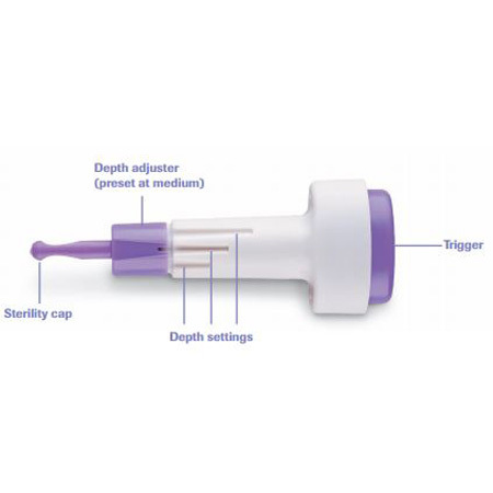 Accu-Chek® Safe-T-Pro® Plus Adjustable Depth Lancet, 23ga x 1.3, 1.8 and 2.3mm D