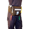 Deluxe Triage Belt with Large Front Pocket, 2 Outside Pockets and Lanyard Keeper, Black, 9in x 9in x 2in