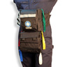 Deluxe Triage Belt with Large Front Pocket, 2 Outside Pockets and Lanyard Keeper, Black, 9in x 9in x 2in