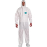 MicroChem AlphaTec 2000 Coverall w/ 3-Piece Hood & Attached Anti-Skid Boots, 2-Way Front Zipper with Re-Sealable Storm Flap, White, 5XL