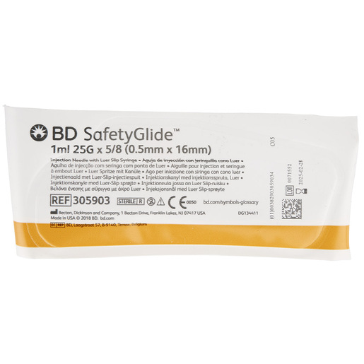 Safetyglide Needles w/Syringe