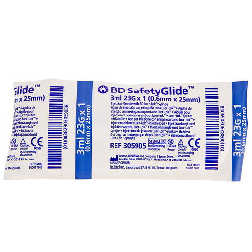 Safetyglide Needles w/Syringe