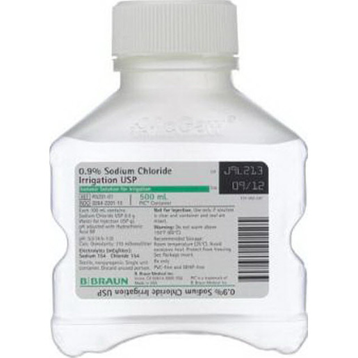 0.9% Sodium Chloride Irrigation with Plastic Irrigation Container, 500mL