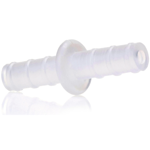 Oxygen Supply Tubing Connector, 5 to 7mm Ends, Opaque White