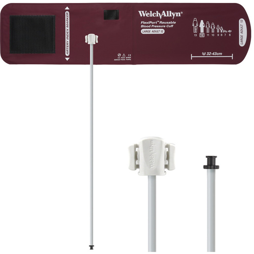 FlexiPort® Reusable Blood Pressure Cuffs with Single Tube Tri-Purpose Connector