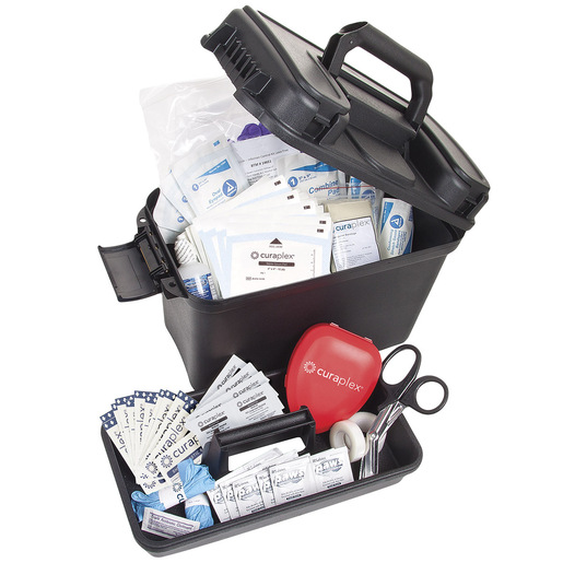 25 Person First Aid Kit, ANSI A+, Plastic Case with Dividers