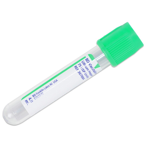 Vacutainer® Plus Venous Blood Collection Heparin Tube with Hemogard™ Closure, 4mL, 13mm x 75mm