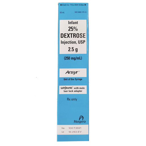 Dextrose 25%, 10mL Ansyr Prefilled Syringe, Infant