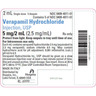 Verapamil, 2.5mg/mL, 2mL Ampule
