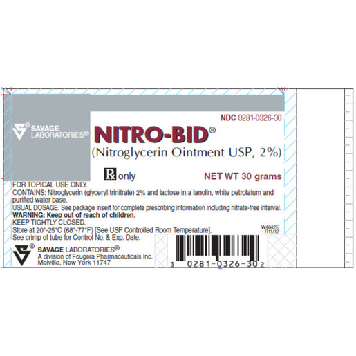 Nitroglycerin Ointment 2%, 30g Tube