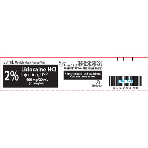 Lidocaine 2%, 20mg/mL, 20mL Vial