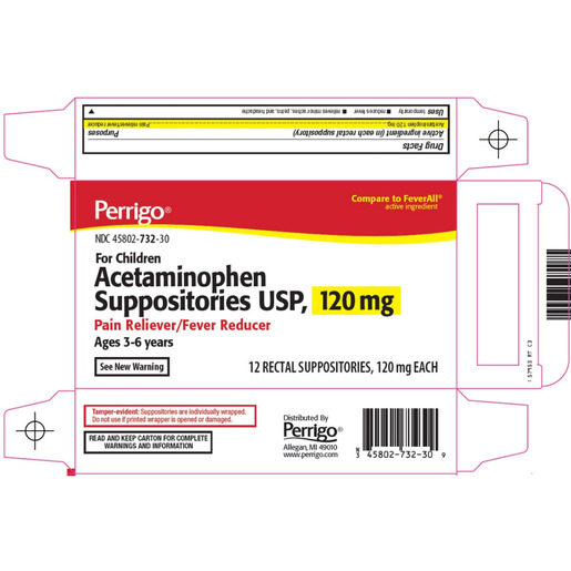 Acetaminophen, 120mg, 12 Suppositories, Child