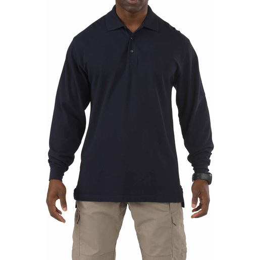 5.11® Men's Professional Long Sleeve Polo Shirt, Regular, Dark Navy, XS