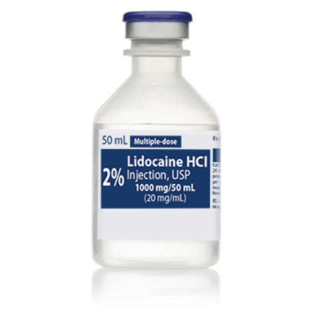 Box Quantity Lidocaine Vial 1g 2 50ml No Epinephrine Bound