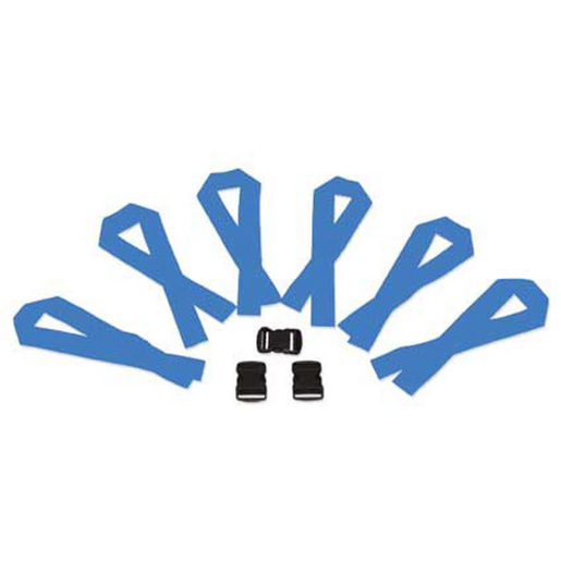 Strap-Pak Patient Restraint Starter Set, Blue, 6 Webbings and 3 Buckles