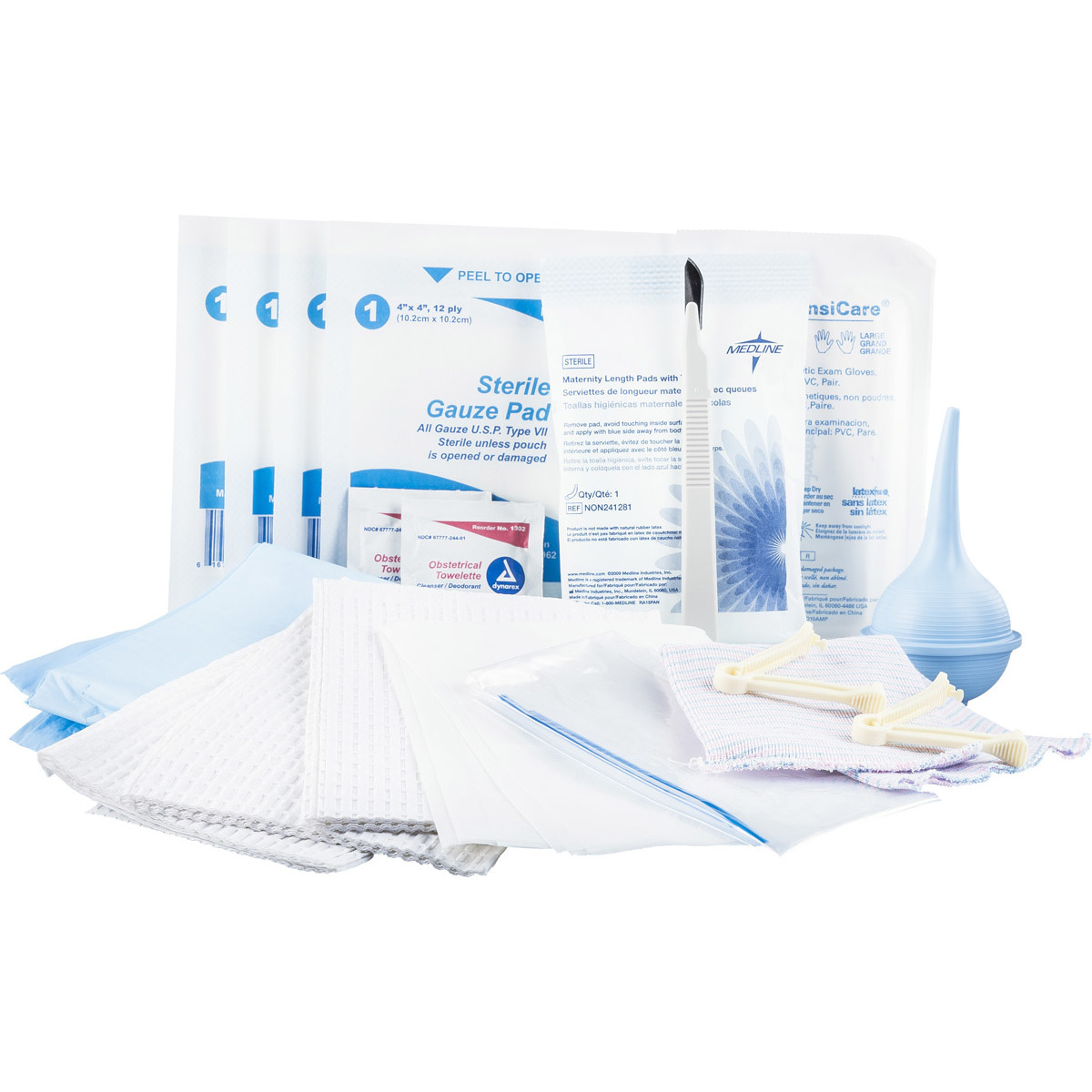 Curaplex® Obstetrical Kit, Sealed, Standard with Head Warmer