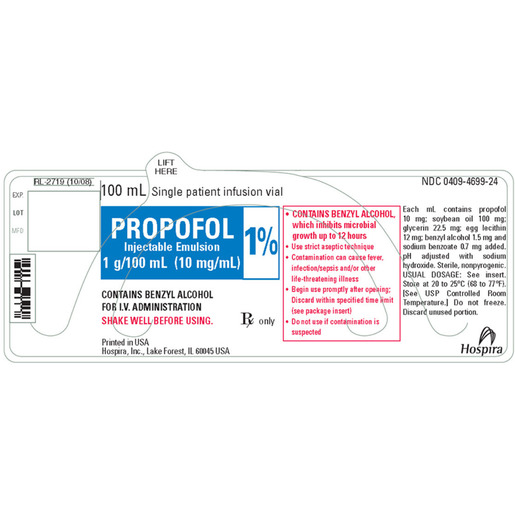 Propofol, 10mg/mL, 100mL Vial