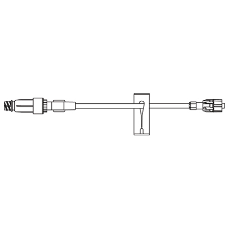 Standard IV Extension Set, w/Removable Sure-Lok® Needle-Free Connector,  Pinch Clamp, Rotating Male Luer Lock, 8in