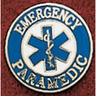 Uniform Service Pin, 3/4in Diameter, Round, Emergency Paramedic with Star Of Life