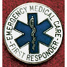 Uniform Service Pin, 1in Diameter, Round, Emergency Medical Care First Responder