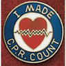 Uniform Service Pin, I Made CPR with Tack Clasp