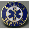 EMS Uniform Service Pin, 3/4in Diameter, Round, 6 Years